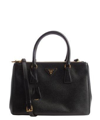 Prada Black Saffiano Leather 'lux' Convertible Shoulder Bag
