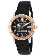 Ted Lapidus Women's Crystal Black Silicone Black Dial