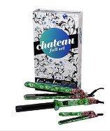 Bibasque Chateau Peacock 3pc Full Set-flat Iron+ Curling Iron+ Mini Flat Iron