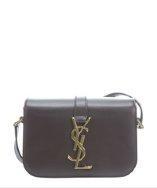 Saint Laurent Blackcherry Leather 'ysl' Logo Mini Crossbody Bag