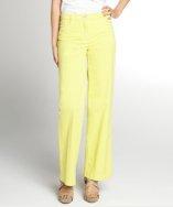 Loro Piana Yellow Stretch Cotton 'eleven Mambo' Wide Leg Trousers