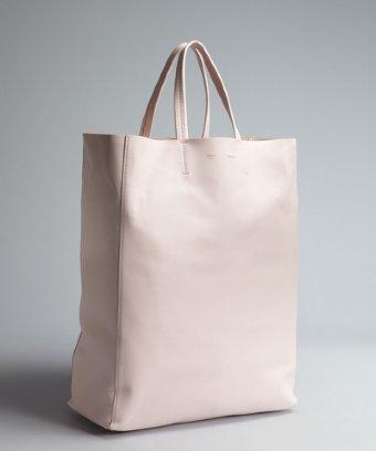 Celine Pale Pink Dual Handle Leather Shopping Tote