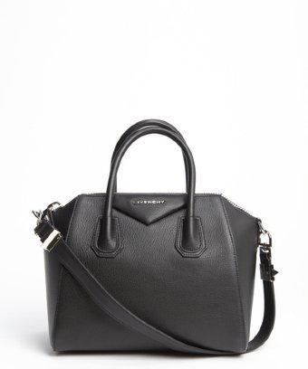 Givenchy Black Leather 'antigona' Small Convertible Bag