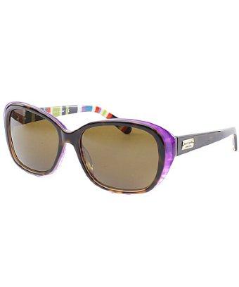 Kate Spade Kate Spade Ks Hildep X72p Tortoise Purple Striped Fashion Plastic Sunglasses