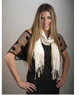 Elizabeth Koh Cream Ombre Scarf