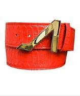 Apolinar Apolinar Leather Belt Red & Gold Collection