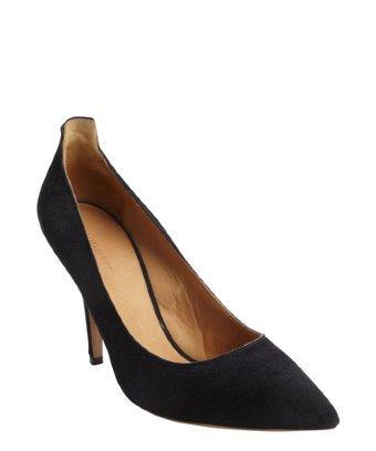 Isabel Marant Black Calf Hair Suede Accent Pumps