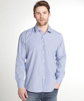 Cafebleu Blue Striped Cotton 'anto' Button Front Shirt