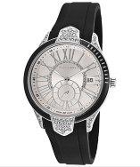 Ted Lapidus Women's Crystal Black Silicone Silver-tone Dial