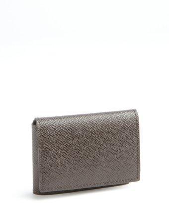 Joseph Abboud Brown  Caviar Leather Flap Pocket Wallet
