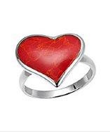 Aeravida Heart Of Compassion Gemstone Inlay Sterling Silver Ring