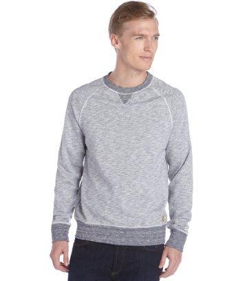 3rd & Army Heather Indigo Cotton 'rancho' Crewneck Sweatshirt