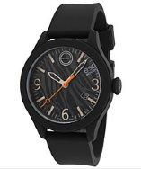 Esq By Movado Esq One Black Silicone Two-tone Zebra Print Dial Short Strap