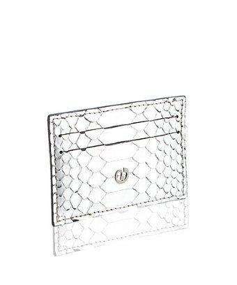 Nada Sawaya Python Credit Card Holder - Silver
