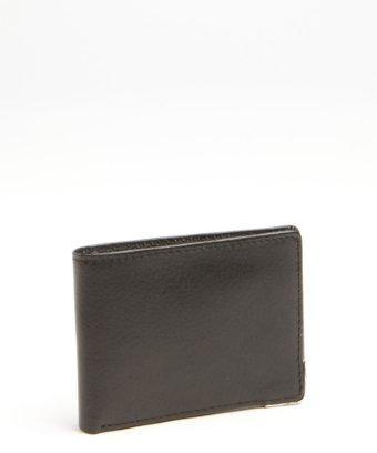 Joseph Abboud Black Leather Bi-fold Wallet