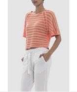 Lime & Vine Josephine Striped Thermal Raglan Top