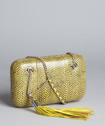 Bcbgmaxazria Sunflower Snake Print 'chloe' Box Shoulder Bag