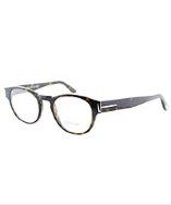 Tom Ford Tom Ford Ft 5275 056 Dark Tortoise Vintage Round Oval Plastic Eyeglasses-50mm