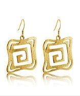 Belcho Square Geometric Maze Earrings