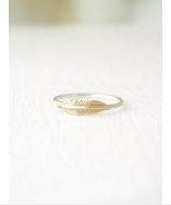 Olive Yew Feather Ring