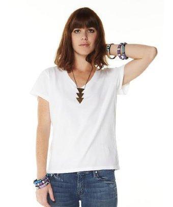 Boxie Tees White Original S/s V-neck