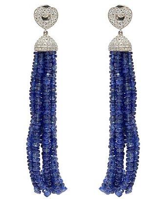 Poiray Tassel Sapphire Earrings
