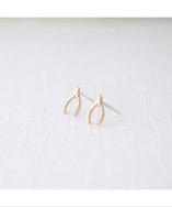 Olive Yew Wishbone Stud Earrings