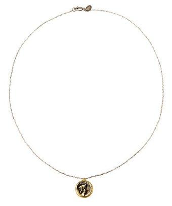 1884 Jewelry 1884 - Appia 18k Yellow Gold And Sterling Silver Small Pendant W/1 Ottaviano Coin, 18