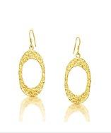 Belcho Textured Flat Oval Earrings