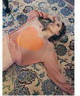 Wildfox Wildfox Big Bold Heart Kim Sweater In Dirty Coral Paint