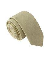 Skinny Tie Madness Skinny Tie Madness Men's Solid Chambray Tie With Matching Pocket Square