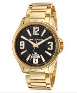 Ted Lapidus Men's Gold-tone Stainless Steel Black Dial