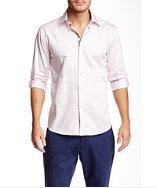 T.r. Premium White Long Sleeve Roll Up Button Down Dress Shirt