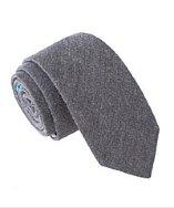 Skinny Tie Madness Skinny Tie Madness Men's Solid Tie With Plaid Backing