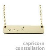 The Urban Smith Capricorn Constellation Nameplate Necklace
