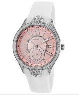 Ted Lapidus Women's Crystal White Silicone Pink Dial