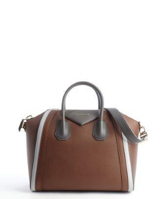 Givenchy Brown Leather 'antigona' Medium Convertible Bag