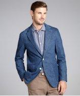 Scott James Blue Denim 'milton' Three-button Blazer