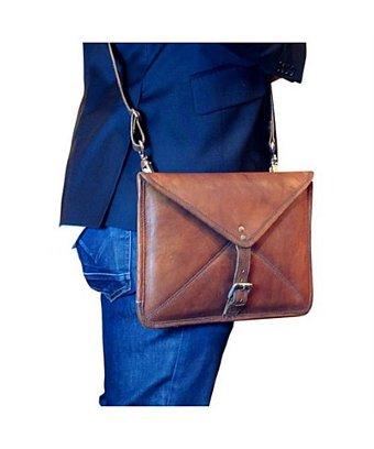 The Journey Collection By Annette Ferber Goa Leather Envelope Cross Body Bag Made From The Finest India Leather