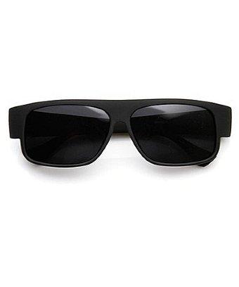 Zerouv Og Classic Mad Dogger Soft Finish Matte Black Gangsta Loc Sunglasses (matte-black Smoke)