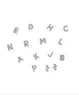 Sugar Bean Jewelry Single Initial Earring Stud In Silver