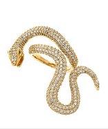 Pori 18k Yellow Gold Plated Sterling Silver Snake Cz Ring