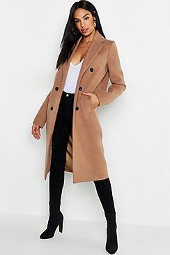 Boohoo Tall Double Breasted Coat