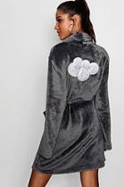 Boohoo Eyelash Cloud Hooded Dressing Gown