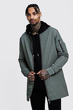 Boohoo Longline Ma1 Bomber