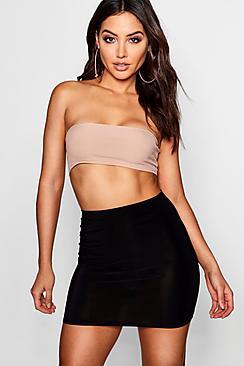 Boohoo Rib Cropped Bandeau