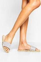 Boohoo Embellished Espadrille Sliders