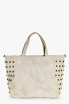 Boohoo Olivia Stud Detail Day Bag