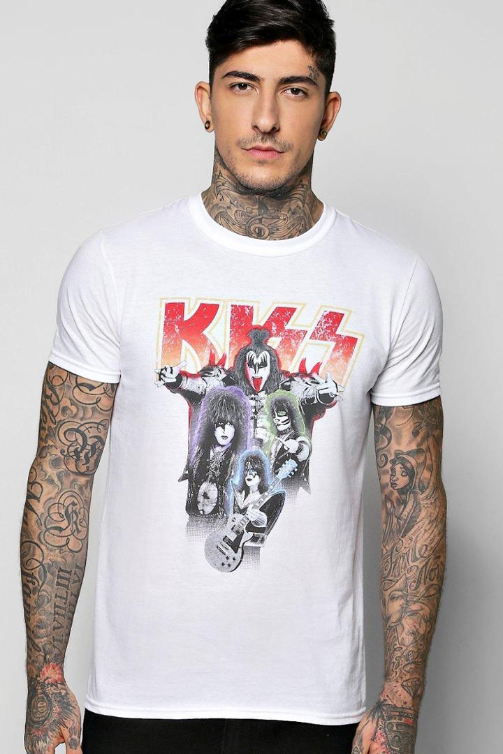 Boohoo Kiss License T-shirt White