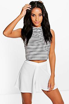 Boohoo Rebecca Flippy Crepe Shorts